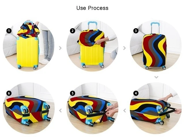 

Yesello Dot Number Waves Travel Road Luggage Cover Protective Suitcase Trolley Case Travel Luggage Dust for 18 to 30inch