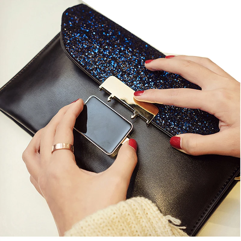 Женская сумка-клатч из искусственной кожи Простые Вечерние сумки-конверты