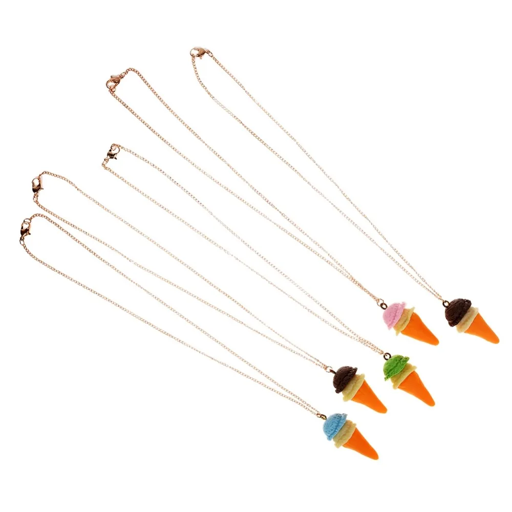 1 шт. модная Милая подвеска мороженое случайного цвета ожерелье для женщин и