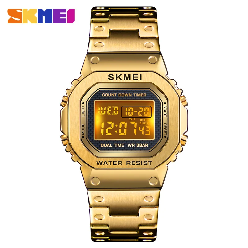 SKMEI Relogio Masculino 1456 мужские электронные цифровые часы с хронографом часы с двойным дисплеем спортивные часы мужские наручные часы