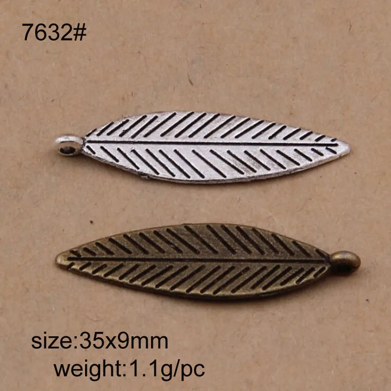 

Подвеска в виде листьев из сплава под античную бронзу/античное серебро, 25 шт./лот, 35 Х9 мм, Ювелирная фурнитура «сделай сам»