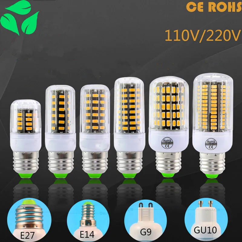 Люминесцентный фонарь Cree Лидер продаж Светодиодная лампа “Кукуруза” лампы 5 Вт, 7 Вт, 9 Вт, 12 Вт, SMD4014 E27/E14 светодиодный светильник 360 градусов угол луча Точечный светильник лампы