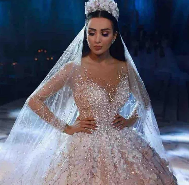 Роскошное свадебное платье Vestido De Noiva мусульманское бальное одежда с длинным