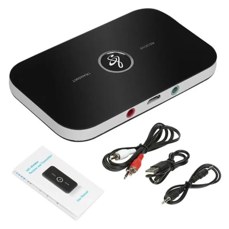 Приемник передатчик Bluetooth 2 в 1 беспроводной аудио музыкальный адаптер A2DP Aux для