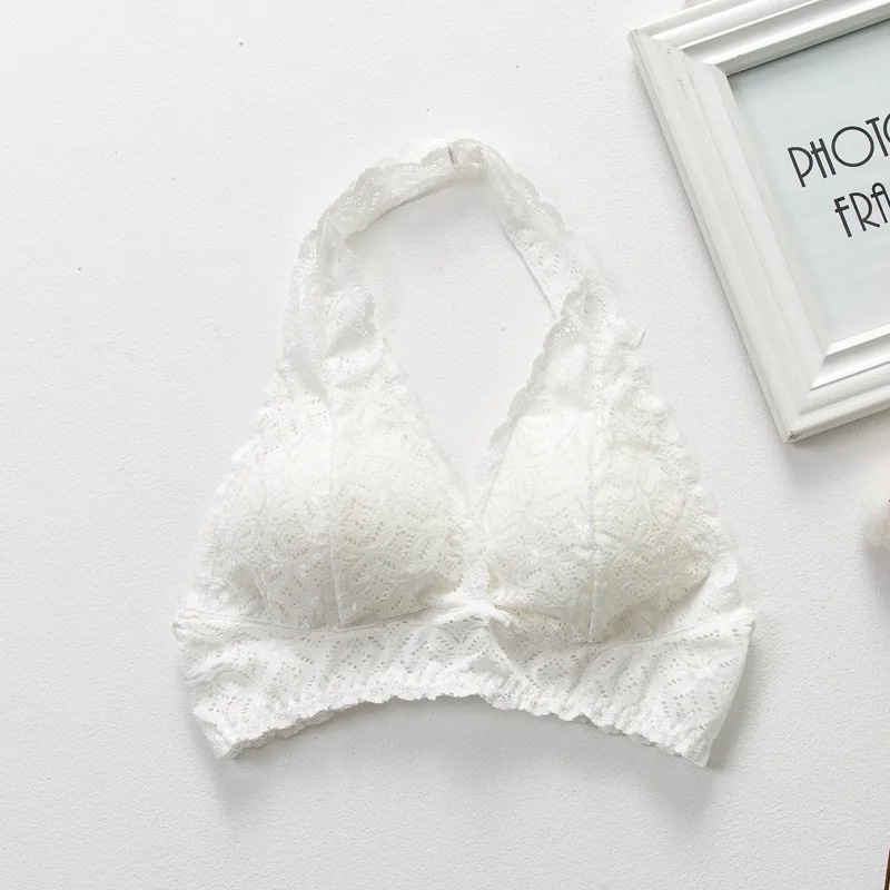 Бюстгальтер женский кружевной с V образным вырезом пикантный модный интимный