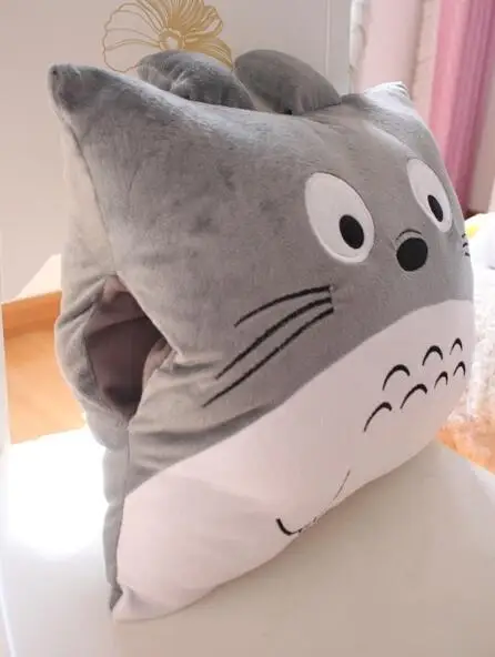 IVYYE Серый Тоторо аниме плюшевые вещи интимные аксессуары plushdoll мягкие пушистые теплые мягкие игрушечное одеяло кровать пледы одеяло s - Цвет: Pillow