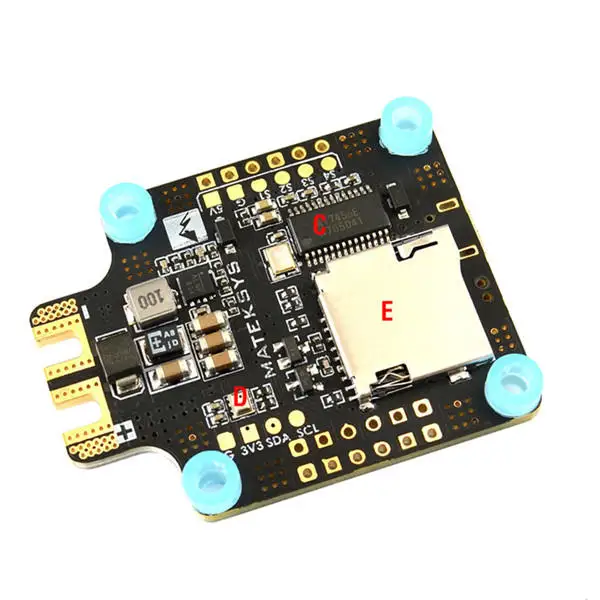 Система управления полетом Matek встроенный PDB OSD 5 В/2 а BEC Датчик тока для