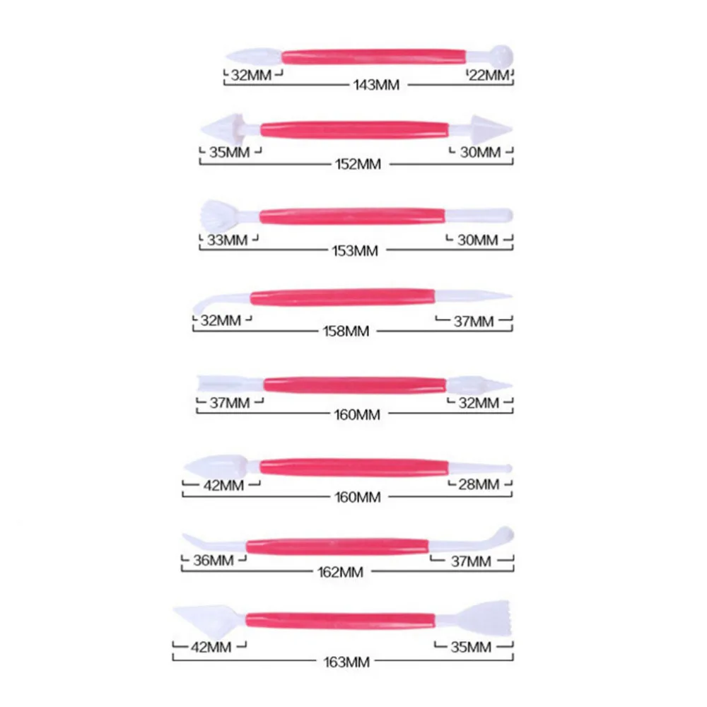 Набор инструментов для моделирования 8 шт./компл. двусторонний украшения