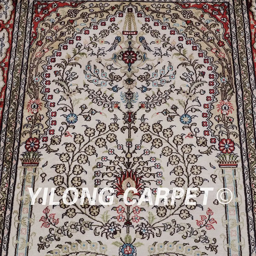 YILONG 3 'x 5' Hereke шелковый ковер ручной УЗЕЛКОВЫЙ специфический дизайн в восточном