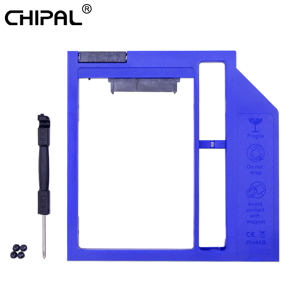 CHIPAL синий Пластик SATA 3 0 2nd HDD Caddy 9 5 мм для детей в возрасте от 9/9 2 &quotSSD чехол Корпус