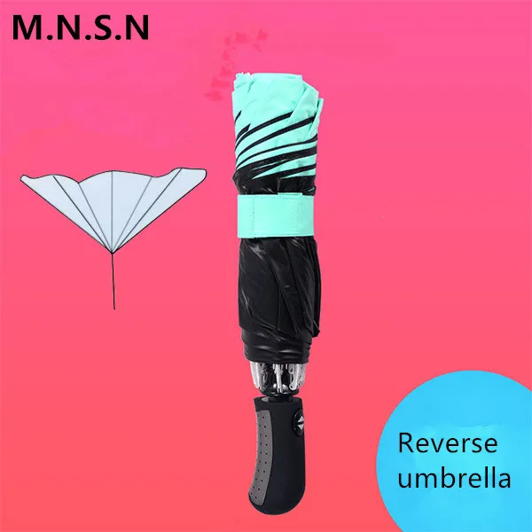 Новинка 2017 года обратный Зонт полный автомат складной перевернутый зонтик дождь