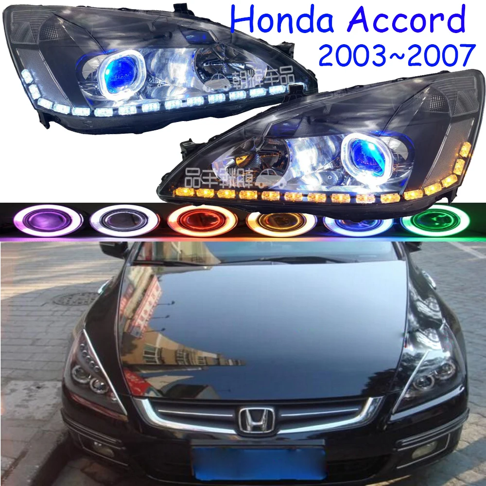 Автомобильный Стайлинг RHD LHD для фар Honda Accord 2003 ~ 2007 7 я фара DRL Биксеноновые линзы