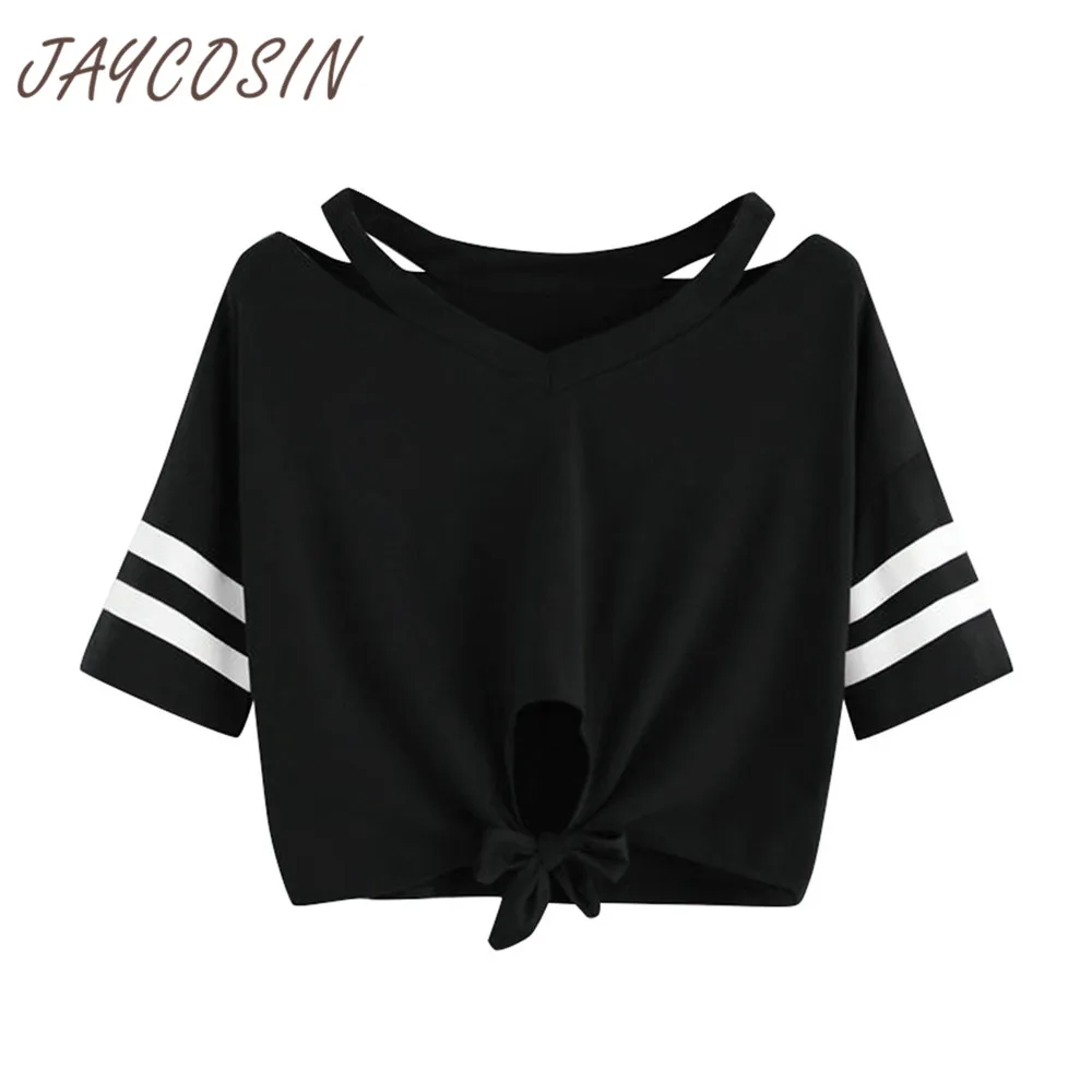 Одежда JAYCOSIN пикантные женские топы полосатый короткий топ на бретельках