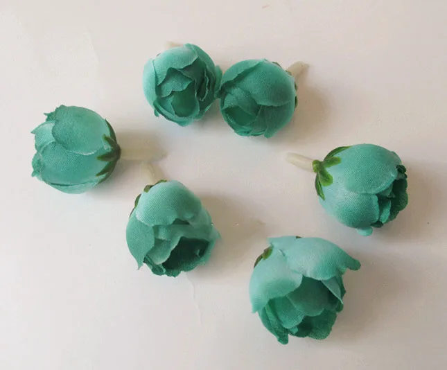 artificial flowers head Simulation of a small tea bud silk flower corsage brooch DIY 2CM | Дом и сад