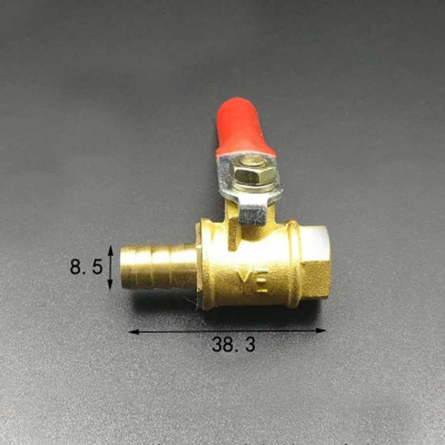DN6 1/8 &quotBSP Женский x 8 мм шланг хвостовый латунный шаровой кран водяной газ 57 PSI