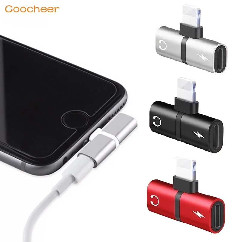 2 в 1 сплиттер для Lightning Аудио зарядки музыки вызова адаптер iPhone 7 8 Plus/X наушников