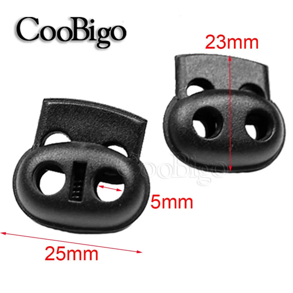 10 шт. пластиковый шнур замок бобовый тумблер зажим стопор Черный Спортивная