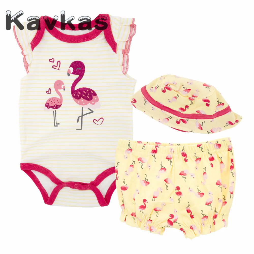 TZ6088 Kavkas/комплект летней одежды для малышей, короткий рукав, хлопок, мультяшный дизайн, детские комбинезоны, Одежда для новорожденных, боди+ штаны+ шапочка/обувь - Цвет: TZ6088