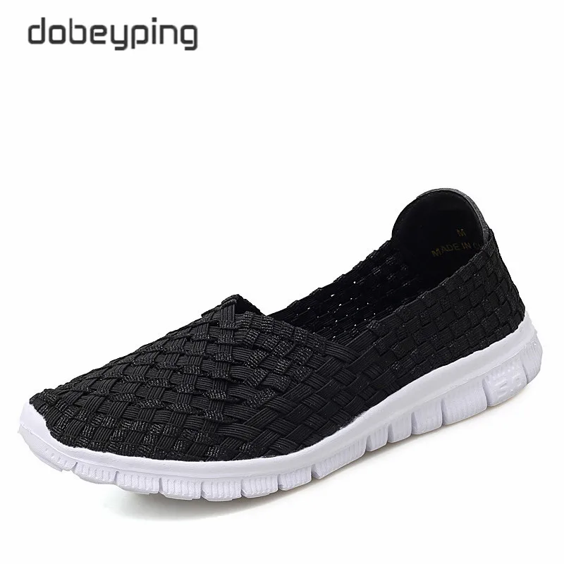 Summer Women Shoes Breathable Woman Mesh Sneakers Female Ballet Flats Women's Slip On Loafers Multi Colored Woven Footwear 2019