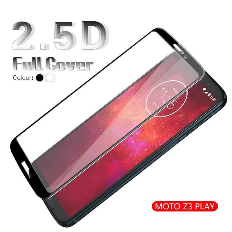 2.5D Edge Защита от царапин полное покрытие закаленное стекло для MOTO Z3 PLAY прозрачное