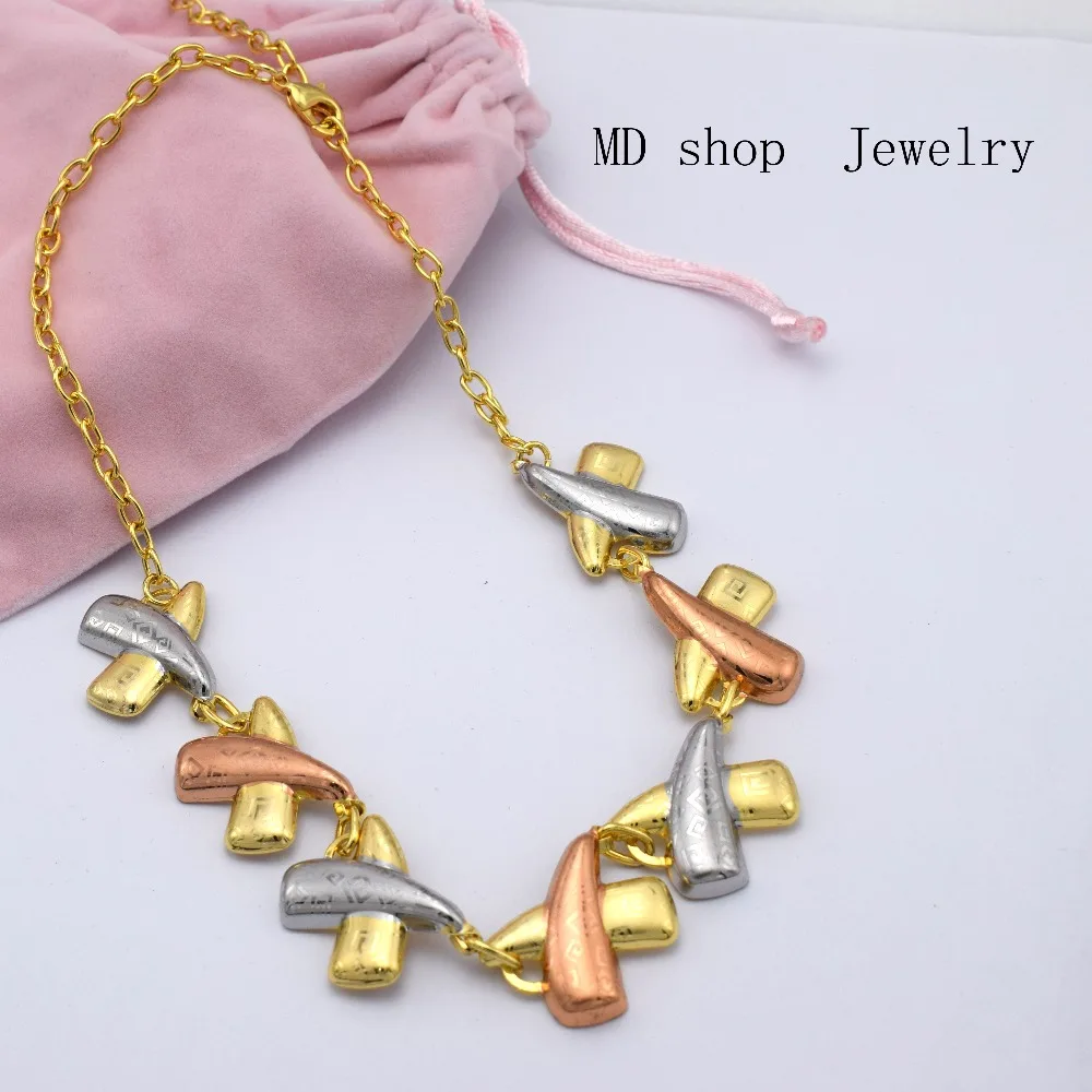 Модные высококачественные украшения комплект Италия 750 золотые серьги Цепочки и