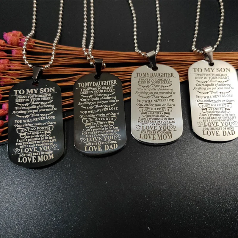 Ожерелье с подвеской СемьЯ серебристого цвета надписью Мой сын|Ожерелья