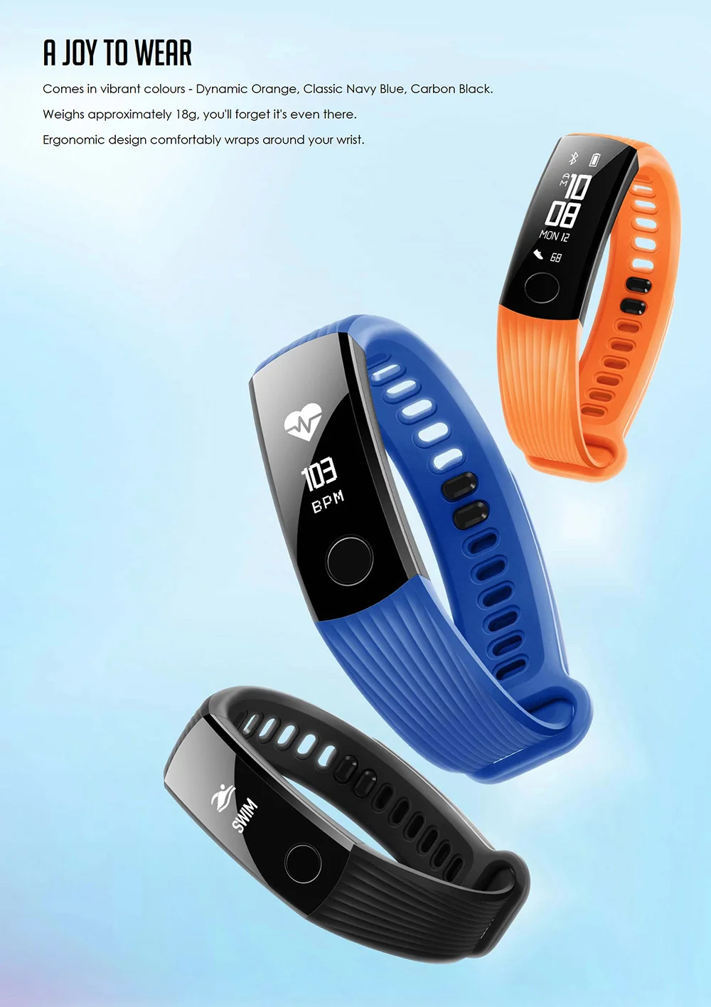 HUAWEI Honor Band 3 браслет с монитором сердечного ритма потребление калорий Шагомер умный Браслет 45 дней в режиме ожидания
