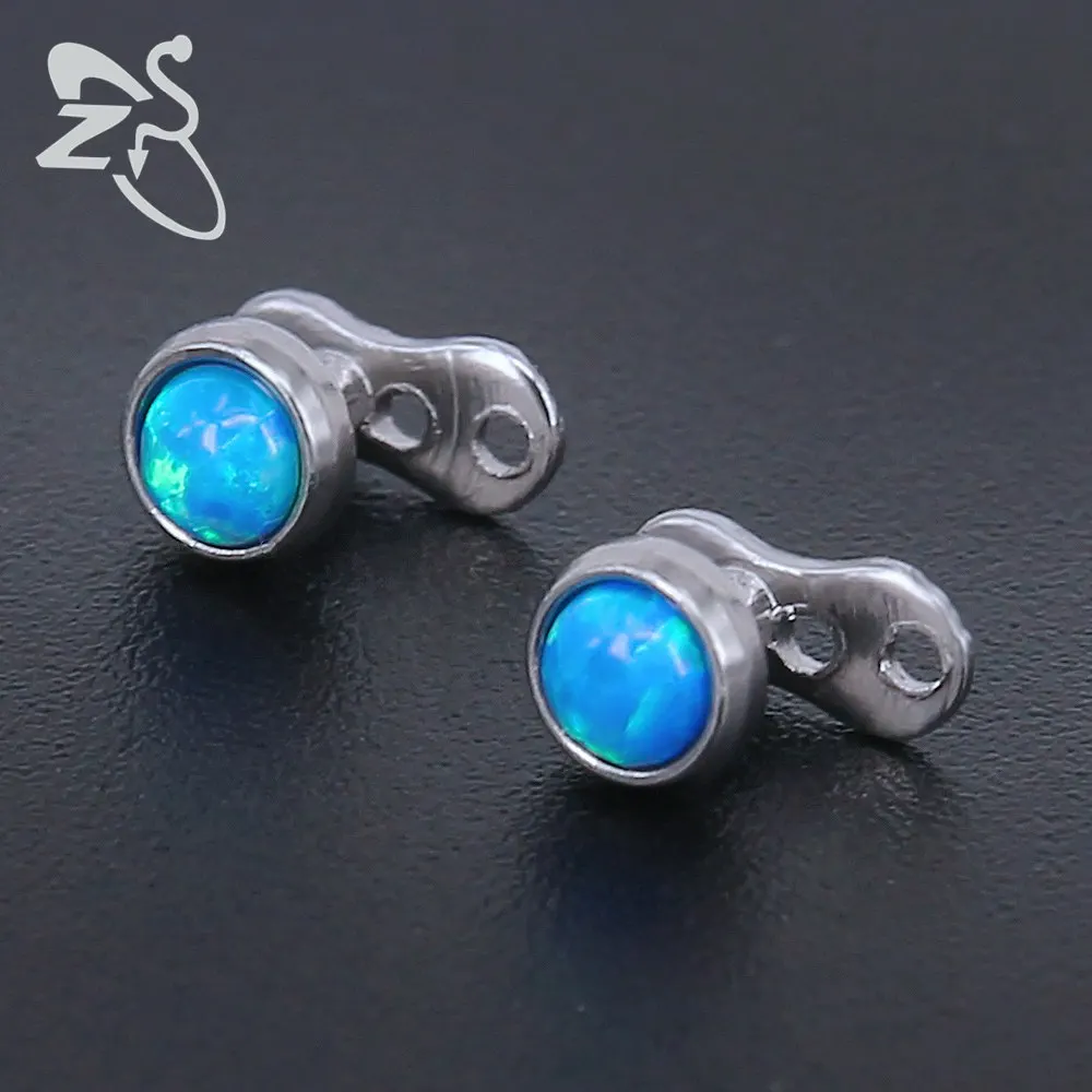 2 шт. натуральный огненный Опаловый камень подводный дермальный якорь для кожи