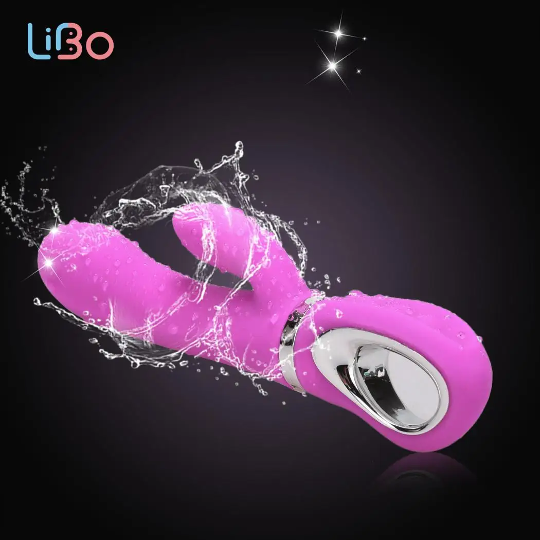 Li bo горячий сексуальный силиконовый массажер вибратор перезаряжаемый двойной