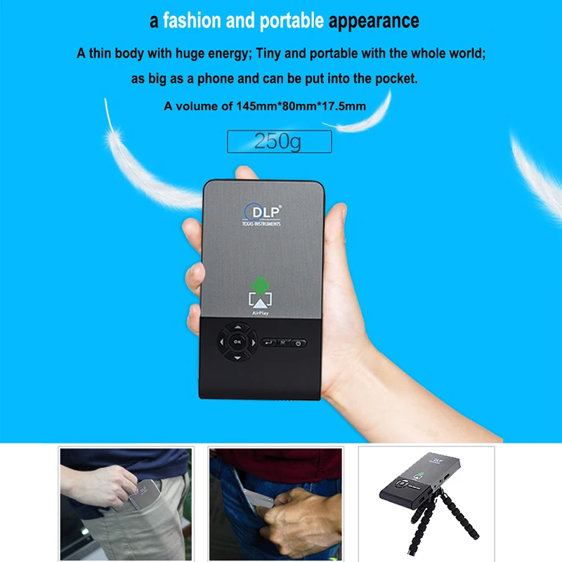 Everyone Gain A16 Mini Projetor HD Videoprojecteur Wifi Светодиодный источник питания проектор Android Smart