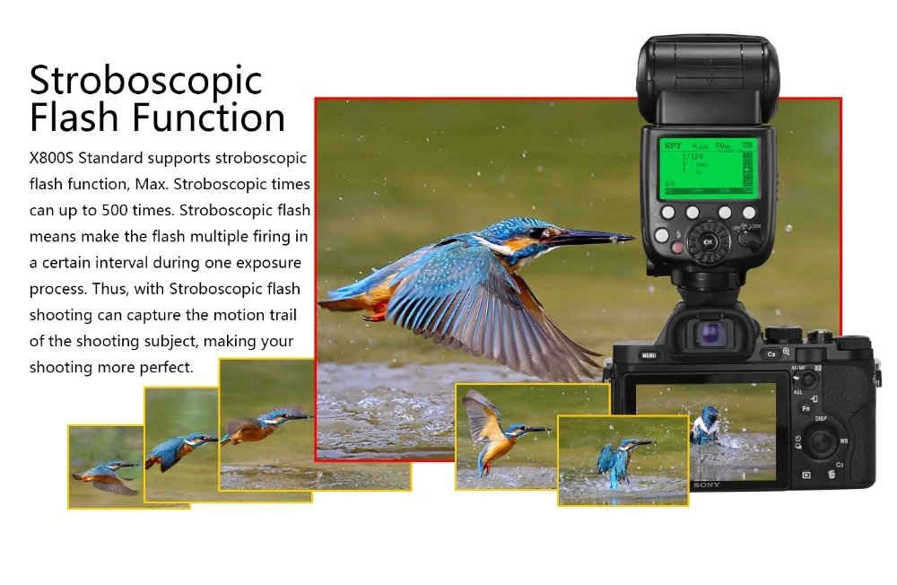 Pixel X800S X800 Стандартный GN60 2,4G 1/8000 S Беспроводной ttl HSS Вспышка Speedlite для sony A6300 A6500 A7m2 A7 A7S A7R A6000 A6300