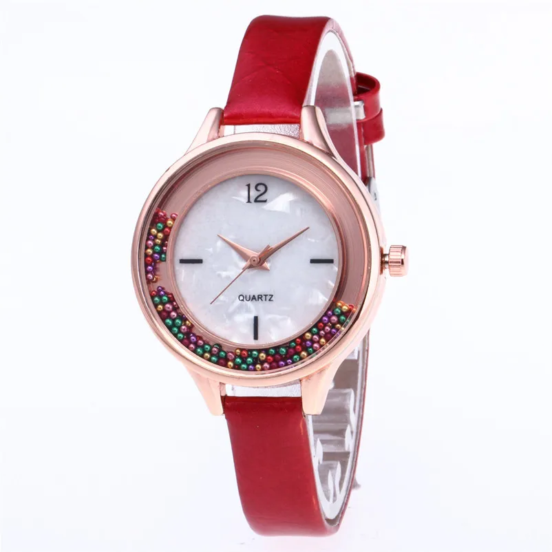 Модные новые дизайнерские часы для женщин и девушек с кожаным ремешком