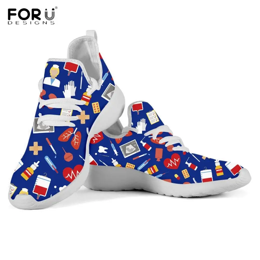 FORUDESIGNS докторское/больничное оборудование узорная обувь на плоской подошве