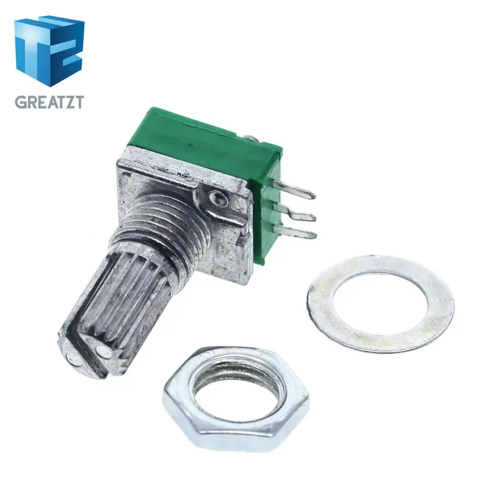 10 шт. GREATZT B5K B10K B20K B50K B100K B500K аудио усилитель герметичный потенциометр 15 мм вал 3
