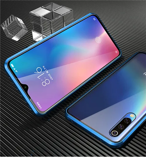 360 Full Magnetic Phone Case For Xiaomi Mi 9 9 SE Double Sided Glass Cover Aluminum Metal Bumper Redmi K20 K20 Pro Note 7 Case