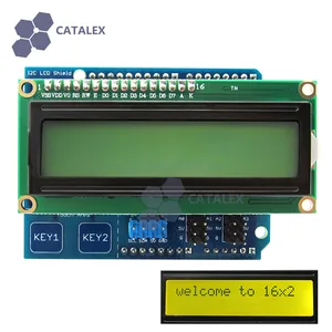 Желто-зеленая подсветка I2C LCD 1602 щит для клавиатуры плата модуля дисплея с сенсорными клавишами Совместимость с Arduino