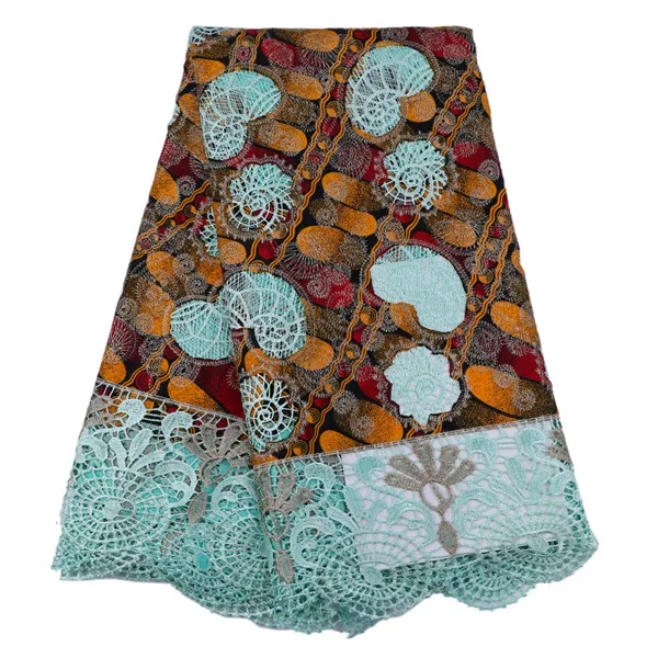 6Yards New Arrival African Wax Lace Cotton Fabric High Quality French Fabrics With Hollow Design For Dresses! YWE60 | Дом и сад