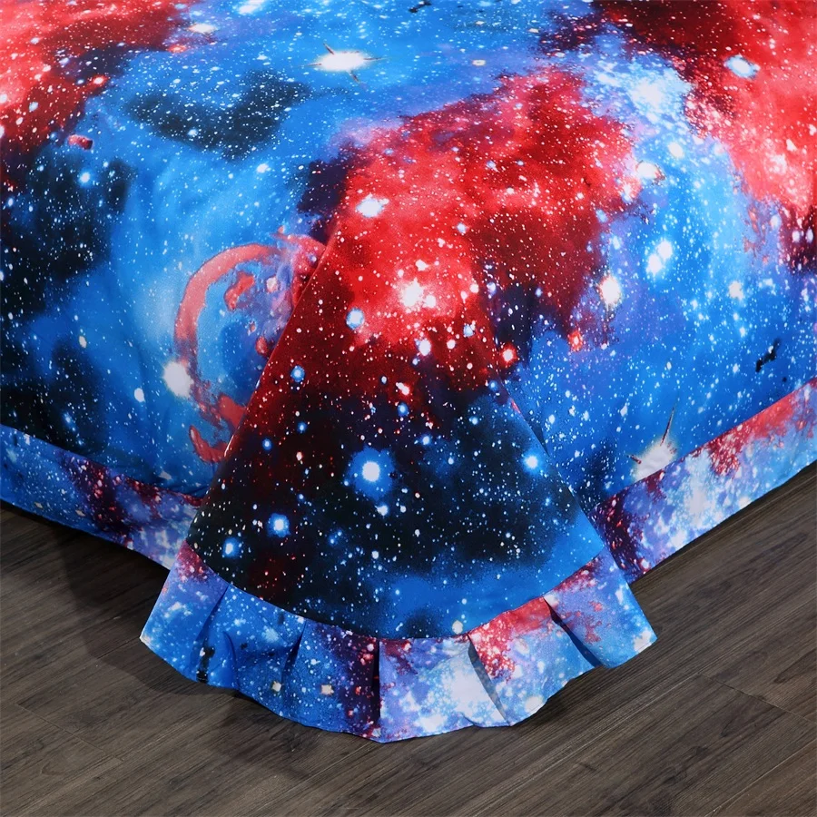 3D Постельное белье &quotгалактика&quot Набор Земля Луна печать Великолепный