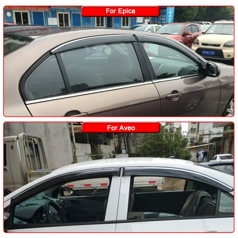Автомобильный Стайлинг 4 шт./лот оконные козырьки для Chevrolet Captiva Cruze Aveo Sail Epica Malibu