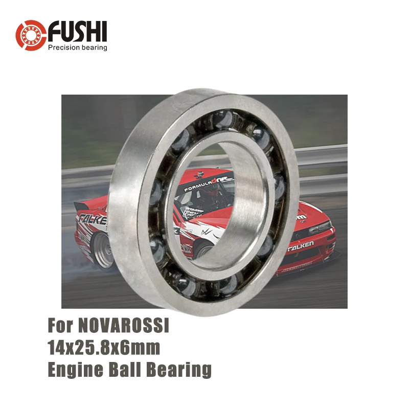 MR258146EC 14*25.8*6 mm Engine Rear Ceramic Ball Bearing 1PC ABEC-3 Bearings For NOVAROSSI T46 Nylon Cage RC Car