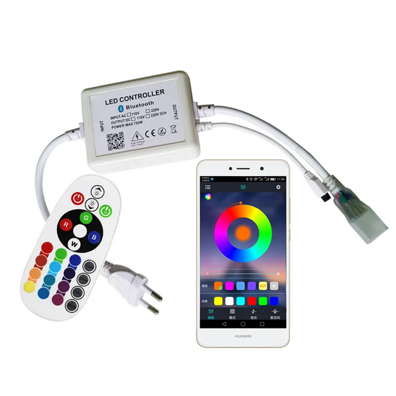 Бесплатная DHL C220V совместимый со смартфонами через Bluetooth APP контроллер RGB 5050