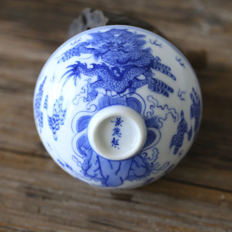 Фарфоровая чашка ручной работы в китайском стиле Цзиндэчжэнь с рисунком