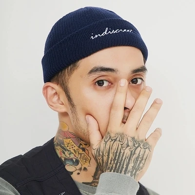 Blue Hip Hop Street Style Knit Hats For Women Men Autumn Winter Warm Cap Knitted Caps Beanie Hat Skullies With Balck / Orange /Gray - Цвет: Blue