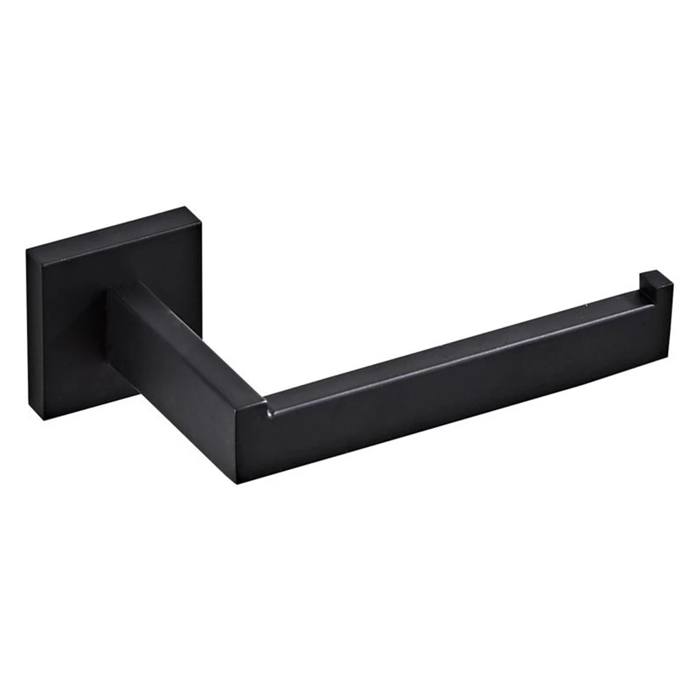 Tissure Shelf Rack Toilet Roll Paper Holder Black Stainless Steel Kitchen Wall Mounted Bathroom Household Towel Bracket Retro |