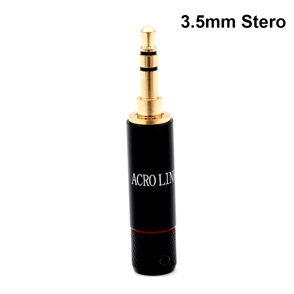 3.5MM Stero 2,5 мм/3,5 мм/4,4 мм Acrolink DIY HiFi Разъем для наушников аудио чистый латунный Позолоченный разъем для наушников 1 шт./лот - Цвет: 3.5MM Stero