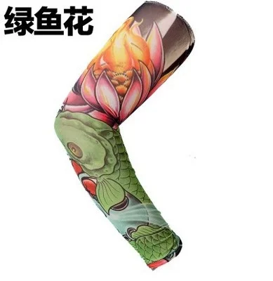 Tattoo Sleeve 96 1 шт. дышащая быстросохнущая Защита от ультрафиолетовых лучей рукава для бега баскетбольные налокотники для фитнеса рукавицы для велоспорта - Цвет: Tattoo Sleeve 96