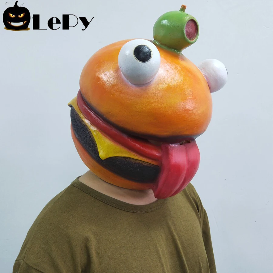 Игра битва Royale Durr Burger Карнавальная маска длинная маска с языком латексный Полнолицевой шлем для женщин и мужчин подарки на Хэллоуин