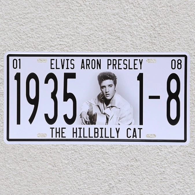 

1 pc Elvis Presley Solo guitarist singer artist Tin Plates Signs garage wall man cave Decoration Metal Art Vintage Poster