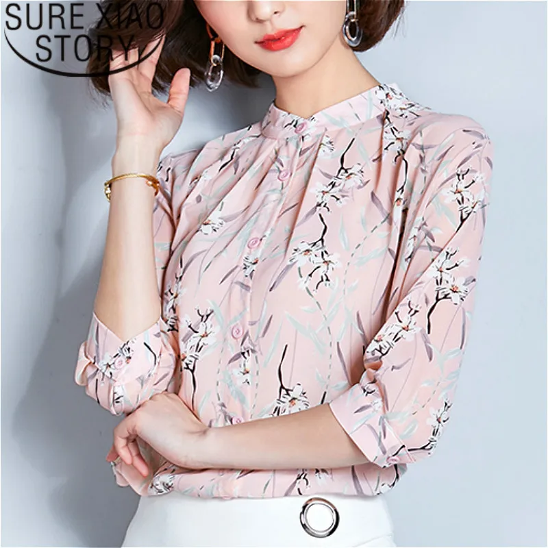 Blusas Mujer De Moda 2021 шифоновая рубашка с короткими рукавами модная обувь цветочным