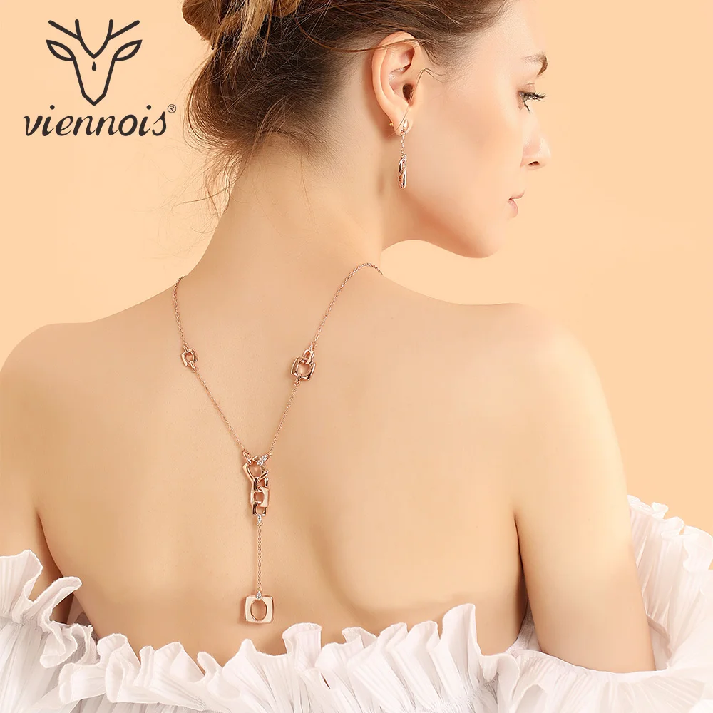 От Viennois покрытие из популярные Геометрические Длинные ожерелье для женщин